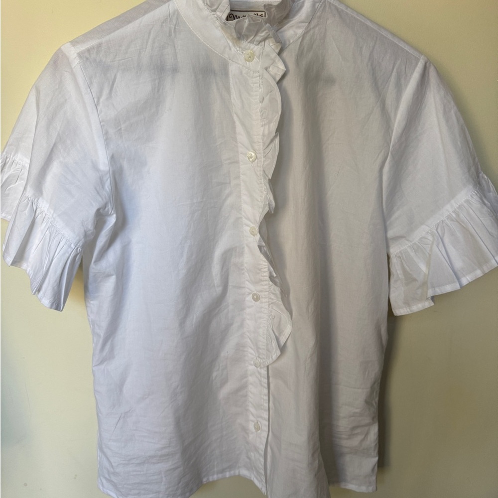 Mille Vanessa Cotton Ruffle Blouse - Picture 2 of 3